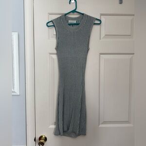 Urban Outfitters Ribbed Sleeveless Dress in Gray
